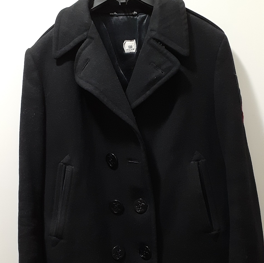 Black Navy Peacoat